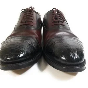 Gucci | Shoes | Gucci Men Brown Leather Crocodile Cap Toe 